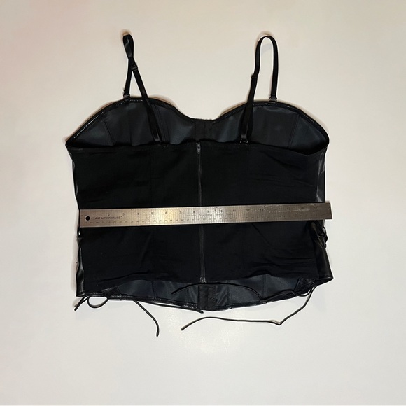 Faux Leather Zip Up Corset 2XL - Picture 4 of 4